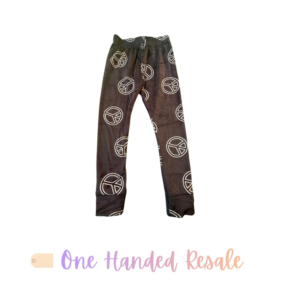 ☮️ Cat & Jack Kids Charcoal Grey Peace Sign Leggings Girls Unisex 4T